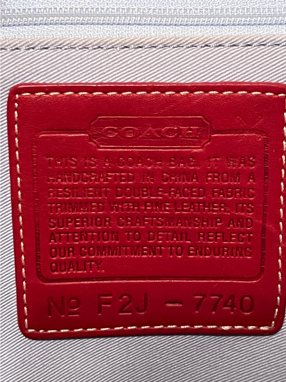 Coach Hampton Natural Canvas w
Red & Natural Leather Nickel
Hardware - Picture 6 of 15